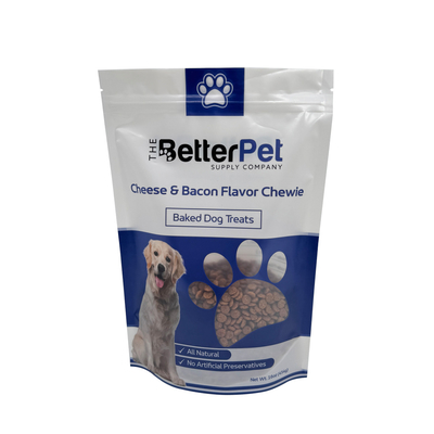Buy 16oz Plastic Recyclable Dog Treats Custom Dog Food Bags With Zipper And Window online manufacture