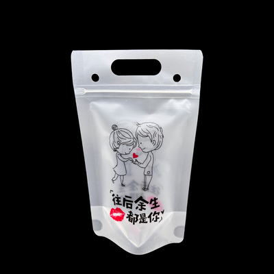 Buy Heavy Duty Reclosable Stand Up Drink Pouches Ice Drink Bags for Adults Alcohol, Juice, Smoothie Packaging with Zipper online manufacture