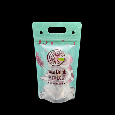 Buy Reusable Plastic One Side Clear Drink Pouches with Straw Holes and Hanging Holes for Adults Fit Smoothie Ice Drink Fruit online manufacture