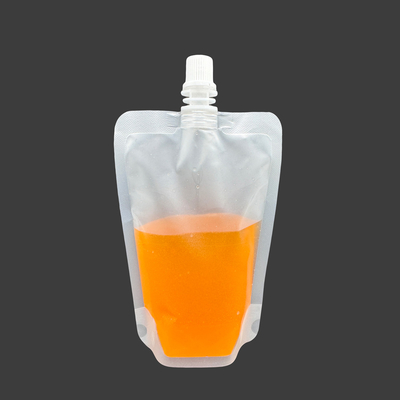 Buy Plastic Matte Transparent Stand Up BPA Free Spout Pouch Bags For Milk Juice Coffee online manufacture