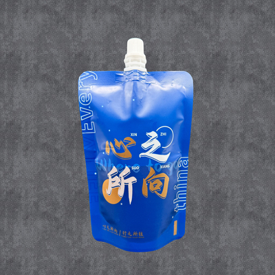 Buy 8 Oz Reusable Leak Proof Food Grade Custom Printed Spout Pouches With Cap Lid For Drinks Liquid Packaging online manufacture