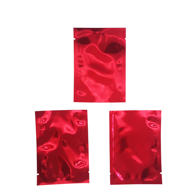 Buy 7x10cm Glossy Red Metallic Mylar Aluminium Foil Open Top Sealable Bags for Food, Tea Leaves, Accessories Packaging online manufacture