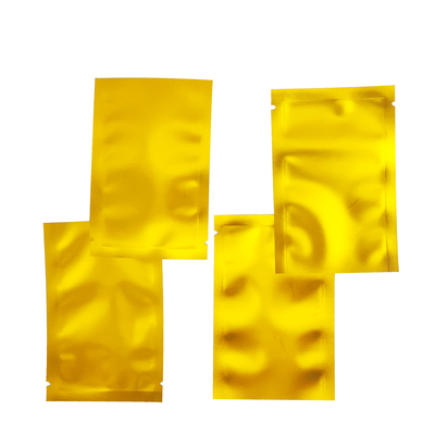 Buy Printed Gold Metallic Top Open Flat Mylar Foil Bags for Food, Accessories Storage online manufacture