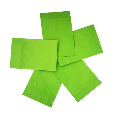 Buy Custom Printed Matte Green Zipper Bags Foil Coated Pouches with Ziplock for Food, Facial Mask, Accessories Packaging online manufacture