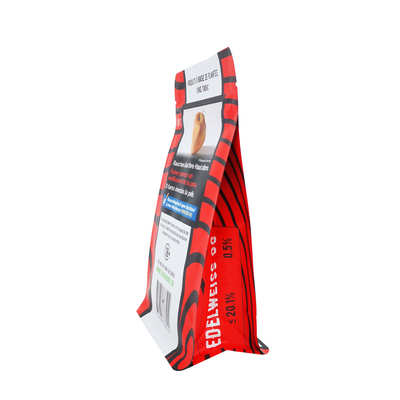 Buy Custom Full Color Print Stand Up Square Bottom Gusseted Bags For Food Coffee Bean Tea Leaves Weed Flower online manufacture