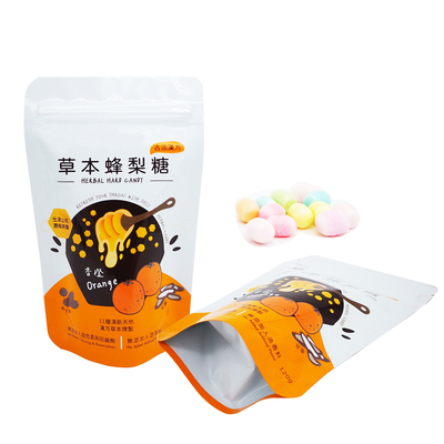 Buy Vivid Glossy Heavy Duty Lightproof Foil Mylar Stand Up Zipper Pouches Custom Printed for Candy Food Packaging online manufacture