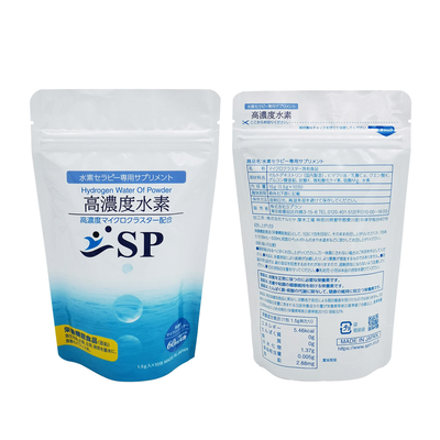 Buy High Barrier Aluminium Laminated Foil Stand Up Pouch For Storage Hydrogen Rich Water Packaging online manufacture