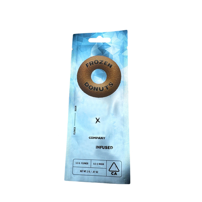 Buy Matte Metallic Shinny 2 G Mylar 3 Side Seal Pouch With Hanging Hole Custom Logo online manufacture