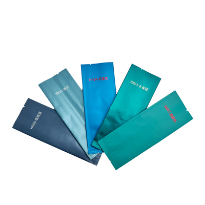 Buy Metal Foil Laminated Heat Seal Side Gusset Pouches for Tea Coffee Bean Blue Color Air Tight online manufacture