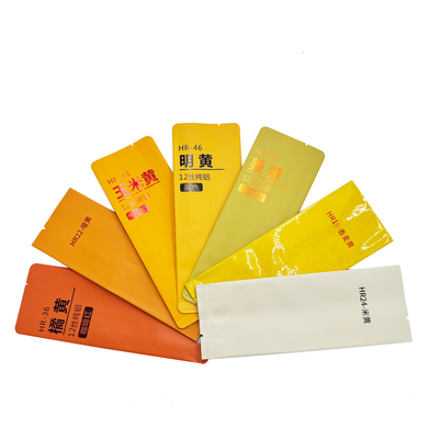 Buy Yellow Color Smell Proof Airtight Matte Mylar Back Heat Sealable Side Gusset Pouch Aluminium For Tea online manufacture