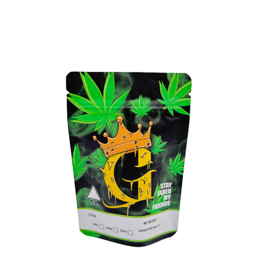 Buy Custom Candy Mylar Ziplock Stand Up Bags Storage Food 3.5g Resealable online manufacture