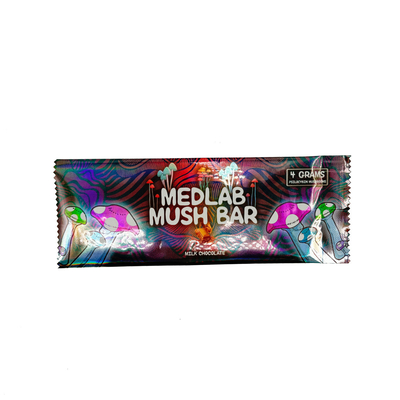 Buy 4 Grams Holographic Fin Seal Pouch with Jagged Tear Notch on Top Bottom for Milk Chocolate Bar Mushrooms Candy Packaging online manufacture