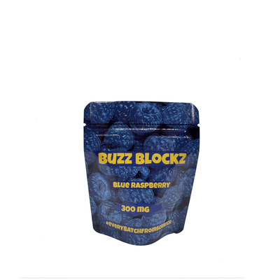 Buy 300mg Custom HP Digital Aluminium Laminated Printing Stand Up Ziploc Bags for Blue Berry Flavor Candy Gummies Packaging online manufacture