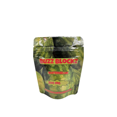 Buy 3.5 Custom Digital Printed Foil Lined Stand Up Bags and Pouches for Watermelon Flavor Candy Gummies Packaging online manufacture