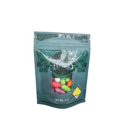 Buy Premium Foil Lined Window Custom Stand Up Pouch Packaging For Candy Gum Food Packaging online manufacture