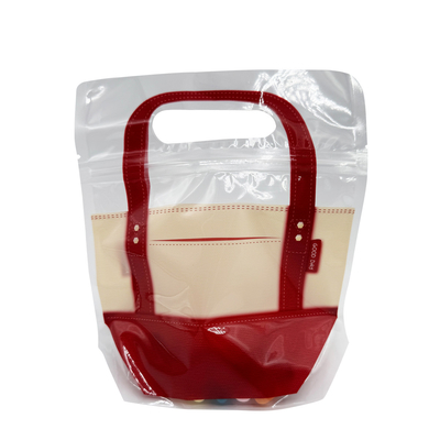 Buy Handbag Design Plastic Stand Up Zipper Pouches For Packaging Food Cookies Candies Fruits online manufacture