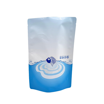 Buy 120microns Foil Coating Blue Food Custom Stand Up Pouches For Fresh And Flavorful Food Packaging online manufacture