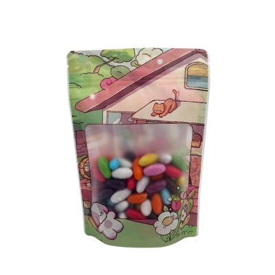 Buy FDA Recyclable Stand Up Pouches For Food Packaging With Window And Ziplock Customized Design online manufacture