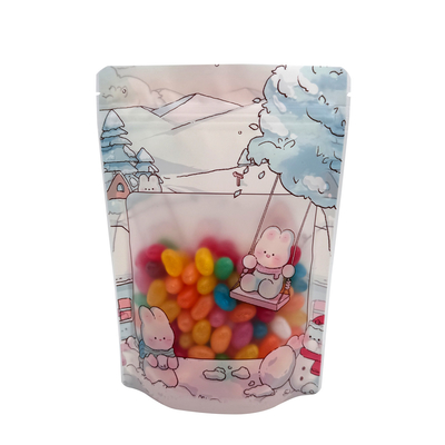 Buy Resealable EVOH PE Recyclable Stand Up Food Pouches With Matte Clear Window And Ziplock online manufacture