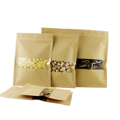 Buy Smell Proof Flat 3 Side Seal Pouch With Clear Window With Ziplock For Dry Food  Nuts online manufacture