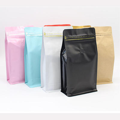 Buy FDA Approved Flat Bottom Coffee Bags With Valve Custom Coffee Bags With Valve online manufacture