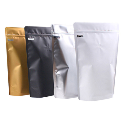 Buy 1/2 Lb Pound 250g Aluminum Foil Stand Up Coffee Bag With Ziplock Degassing Valve online manufacture