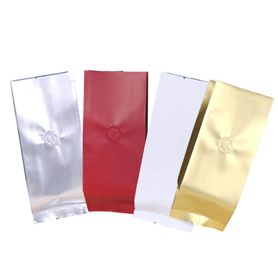Buy Four Side Sealed Stand Up Coffee Pouches With Valve 1lb 2lb Moisture Proof Oxygen Barrier online manufacture