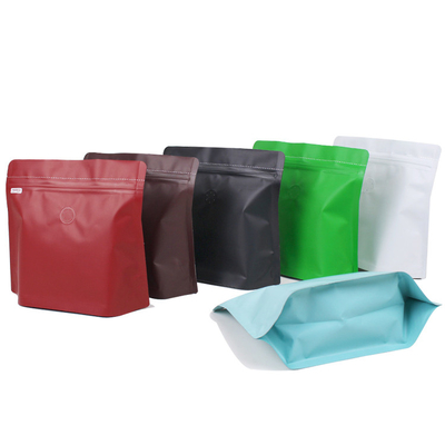 Buy Gravure Printing Square Bottom Zipper Resealable Stand Up Coffee Pouches with Valve online manufacture