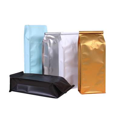 Buy Puncture Resistant Stand Up Square Bottom Coffee Bags with Degassing Valve online manufacture