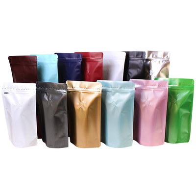 Buy Zipper Stand Up Coffee Pouches with Personalized Printing and Degassing Valve online manufacture