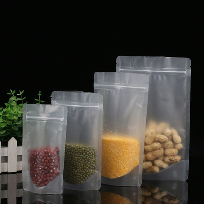 Buy Matte Clear Stand Up Pouch With Zipper Glossy 110microns Per Side Light Proof online manufacture