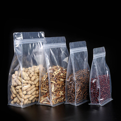 Buy Industrial Transparent Square Zipper Pouches for Food Packaging online manufacture