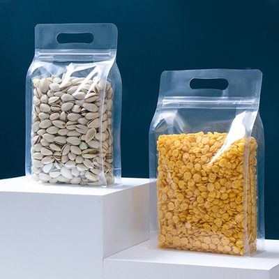 Buy Transparent And Moisture proof Stand Up Zipper Packaging Pouches For Food Storage online manufacture