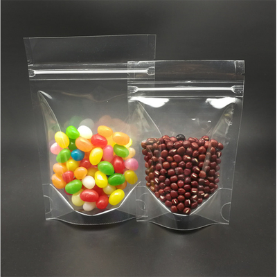Buy Crystal Clear Stand Up Pouches with Zipper Lock for Dry Fruits, Nuts, Snacks, Candy Food Packaging online manufacture