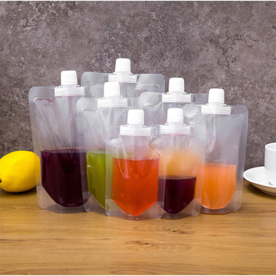Buy Reusable Leak Proof High Transparency Clear Stand Up Beverage Pouch with Spout online manufacture