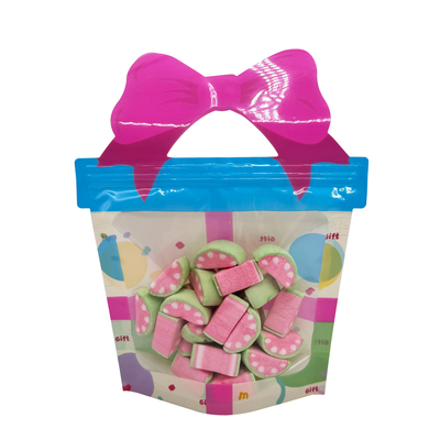 Plastic Ziplock Handbag Shaped Stand Up Pouches For Packing Candies Sweet Treats Snacks Packaging