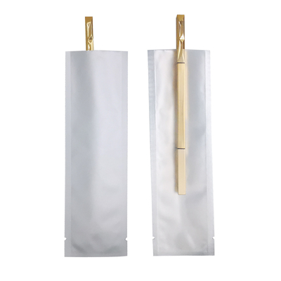 Long Front Matte Clear Back Silver Metal Aluminium Foil Laminated Vacuum Sealable Mylar Pouch Bags with Tear Notch