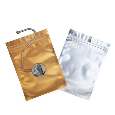 One Side Clear One Side Gold Silver Aluminum Foil Mylar Zip Lock Bags Double-Sided Metallic Foil Flat Ziplock Pouches