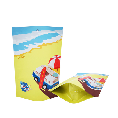 Outer Flexible Package Foil UV Spot Custom Printed Stand Up Pouches For Chicken Beef Jerky Meat Food Packaging