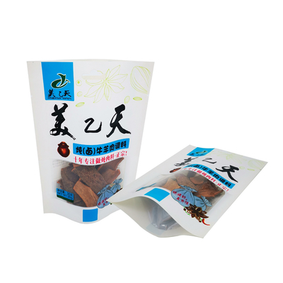 EVOH Coating LDPE Fully Recyclable Stand Up Pouches For Spices Snack Food Coffee Beans Packaging