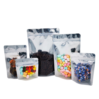 1.0g 3.5g 7.0g 14g 28g 13mil Clear Front Aluminum Foil Matte Black Back Stand Up Smell Proof Bags for Weed with Ziplock