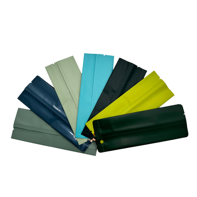 Green Color Air Tight Heat Sealable Side Gusset Pouches With Aluminum Foil Liner For Packaging Loose Leaf Tea Food