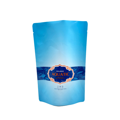 Customized Aluminium Foil Coated Plastic Blue Stand Up Food Pouches 120microns Per Side Thickness