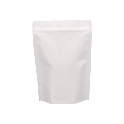 Laminated White Kraft Stand Up Pouch with Zipper Aluminium Foil