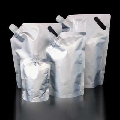 Flexible Liquid Stand Up Spouted Pouches with PET/AL/RCPP Construction for Baby Food, Milk, Beverages Packaging