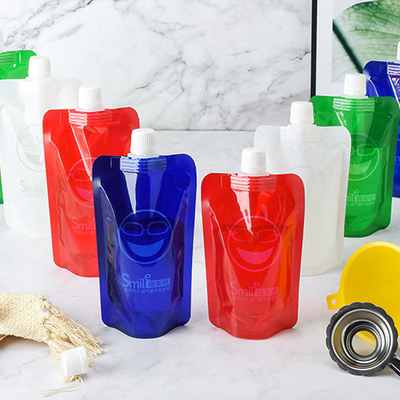 Customizable Heat Seal Stand Up Spout Pouches for Adult Alcohol, Beer, Beverages Drinks Packaging