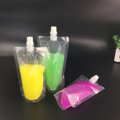 Leak Proof Stand Up Spout Pouches For Food Liquids With Custom Printing Design