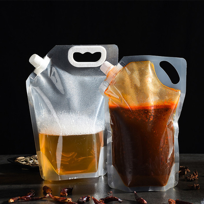 Leak Proof BPA Free Beverage Spouted Stand Up Pouches Pouches With Spout with Handle